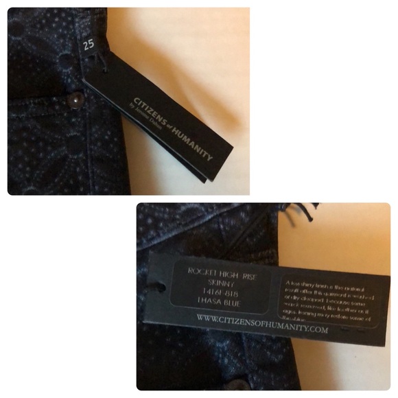 CITIZENS OF HUMANITY Coated Jeans, Rocket High Rise Skinny, Sz. 25 /NWT - Picture 11 of 17